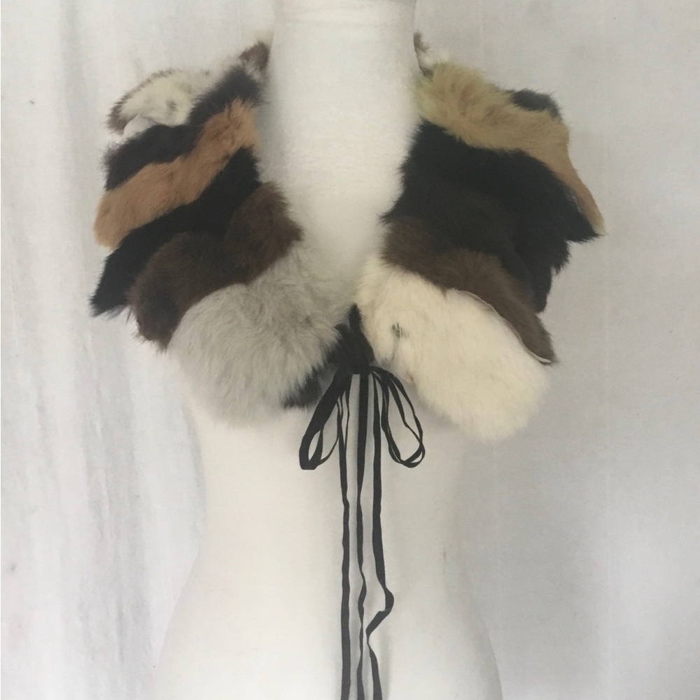 Elena Collection OOAK Fur Patchwork Collar / Belt - Artisan Couture